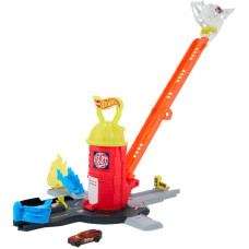 Пожежна станція траса для іграшкових машинок Hot Wheels Toy Track Set City Super Fire Station Rescue JHL95 Пожежна станція траса для іграшкових машинок Hot Wheels Toy Track Set City Super Fire Station Rescue JHL95