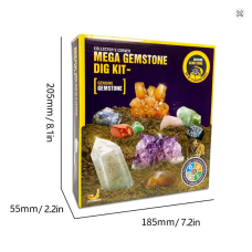 Игровой набор для раскопок кристаллов Mega Gemstone Dig Kit  Crystal Mining Educational Toy for Kids