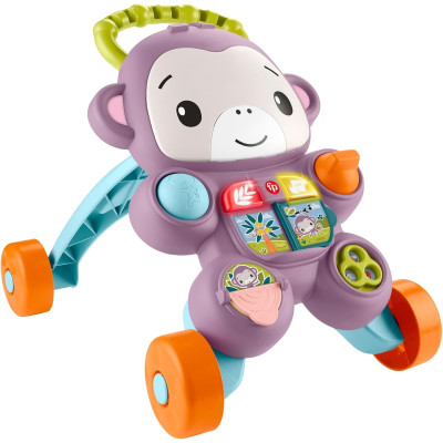 Музичні розвивальні ходунки Фіолетова мавпочка Fisher Price Learn With Me Purple Monkey Walker