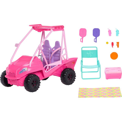 Ігровий набір Барбі рожевий пляжний багі  Barbie Mysteries Beach Detectives Playset and Beach Themed