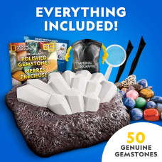 Набор STEM юного геолога для раскопок National Geographic Gigantic Gemstone with 50 Набор STEM юного геолога для раскопок National Geographic Gigantic Gemstone with 50
