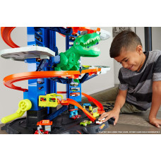 Гараж Трек Хот Вилс с динозавром Hot Wheels City Robo T-Rex Ultimate Garage GJL14