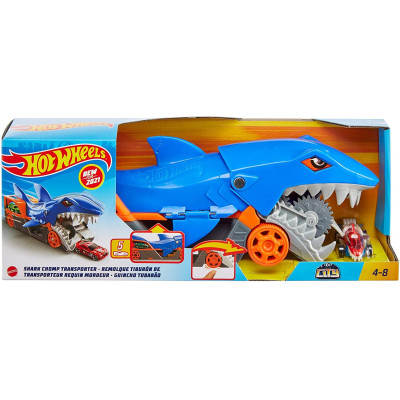Акула Транспортер Хот Вилс Hot Wheels Shark Chomp Transporter Playset