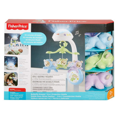 Музичний мобіль-проектор Фішер-Прайс Fisher-Price Butterfly Dreams 3-in-1 Projection Mobile